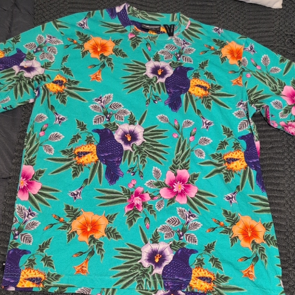 The Hundreds RARE Tropical Floral and Bird Print Shirt‎ Size M